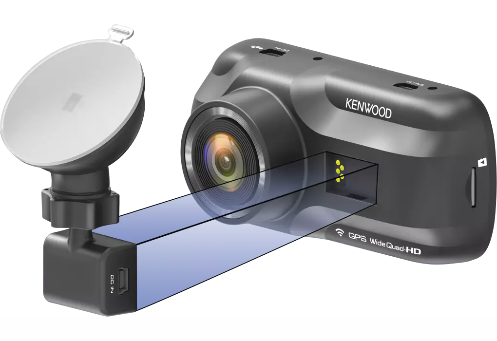 Kenwood DRV- A501W front dashcam: 2MP HD on-board camera, Wi-Fi, 3-axis accelerometer and built-in GPS